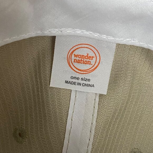 Tan Corduroy Baseball Cap W/ Gold Glitter Smiley Patch Adult Adjustable Strap - Picture 5 of 6